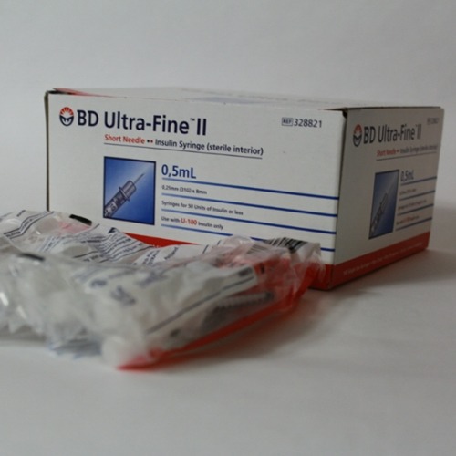 인슐린 시린지 SYRINGE 1/2CC(B.D) x 31G(8MM), 1박스(100개입)